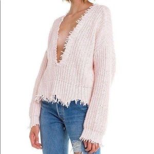 Wild fox seashell pink palmetto sweater